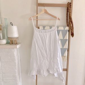 White Linen Night Gown